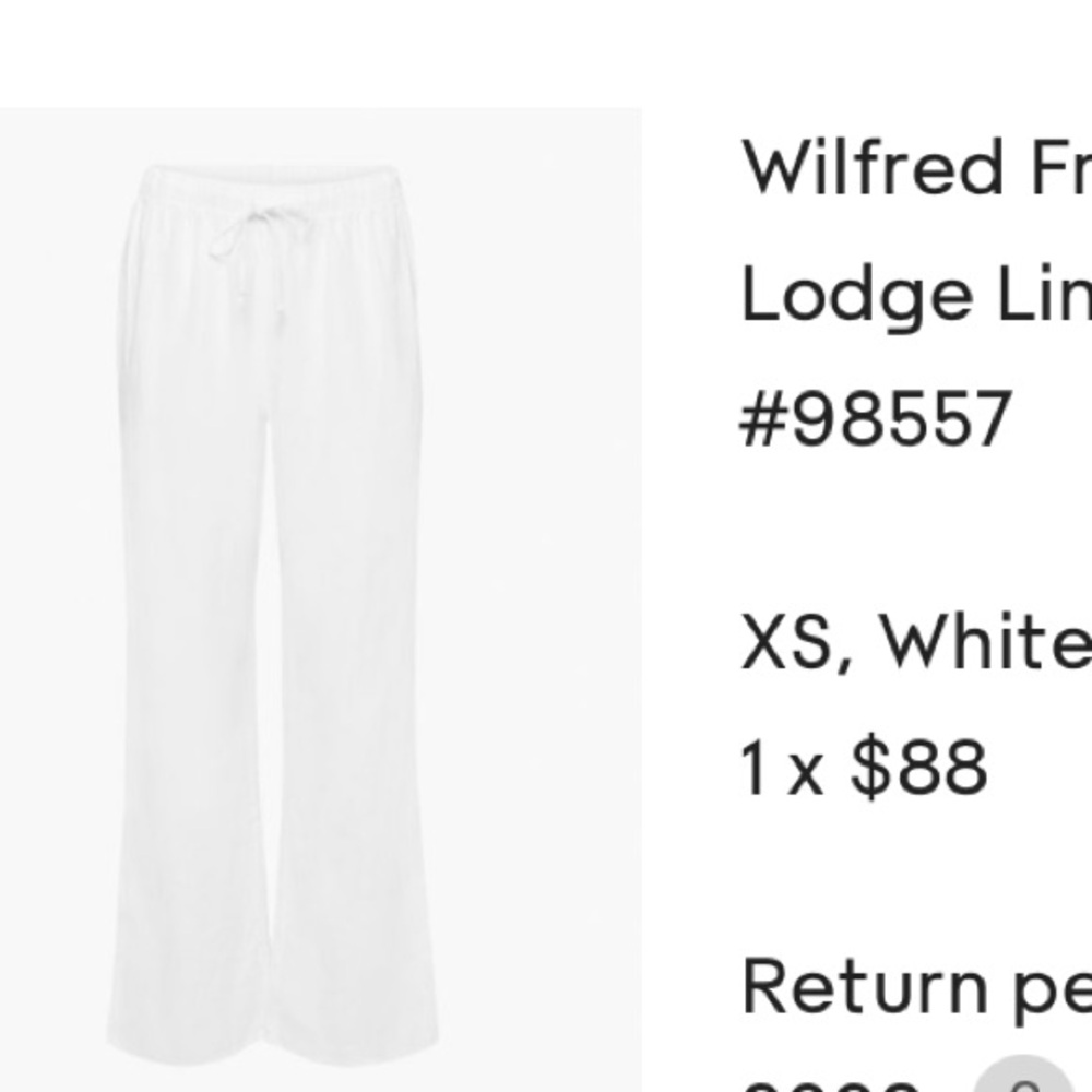 Aritzia Wilfred Free Linen pant
